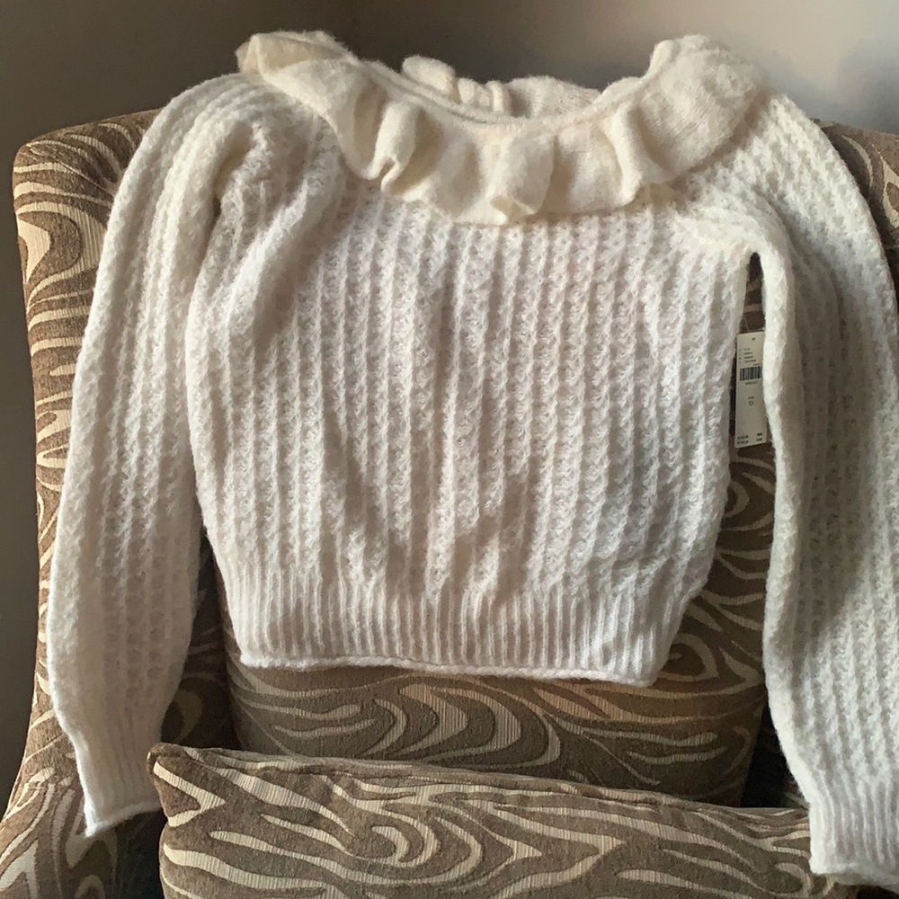 Anthropologie cream sweater beautiful NWT